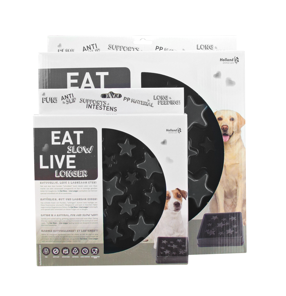 Eat Slow Live Longer Star Grau S