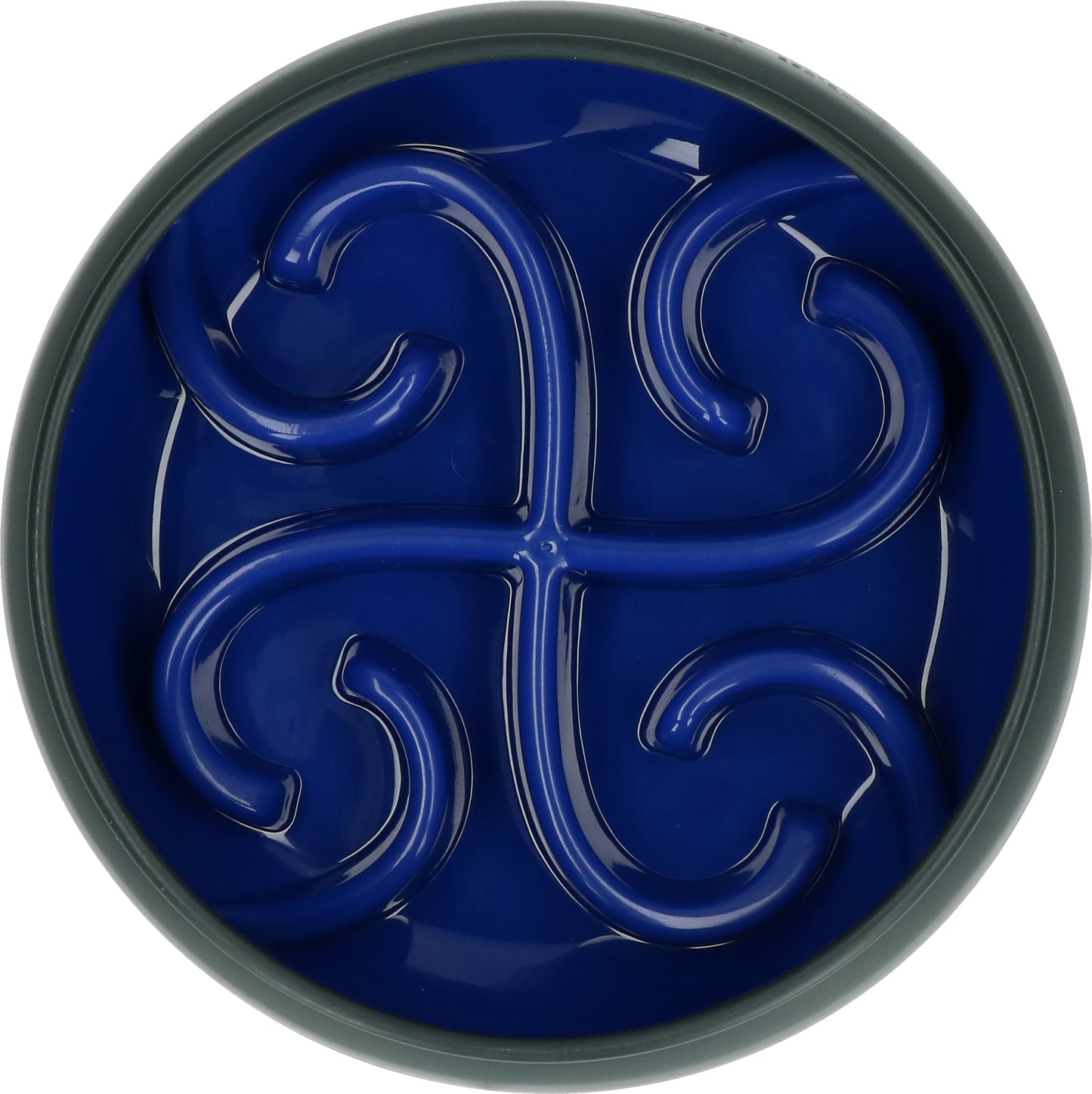 Eat Slow Live Longer Tumble Feeder Blau