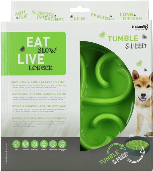 Eat Slow Live Longer Tumble Feeder Grün