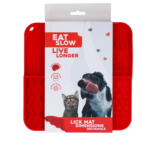Eat Slow Live Longer Lick Mat Dimensions Rectangle Rot
