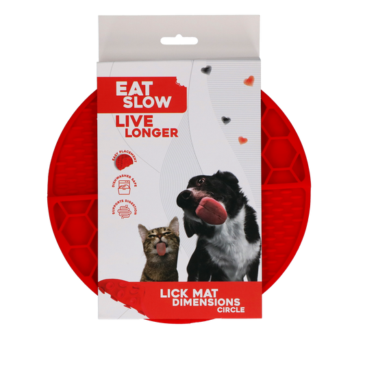 Eat Slow Live Longer Lick Mat Dimensions Circle Rot