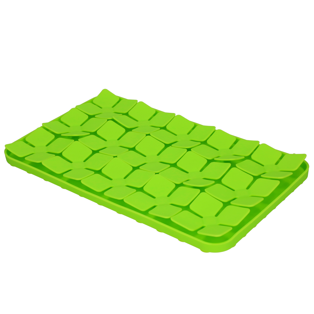 Eat Slow Live Longer Lick Mat Dimensions Flower Grün