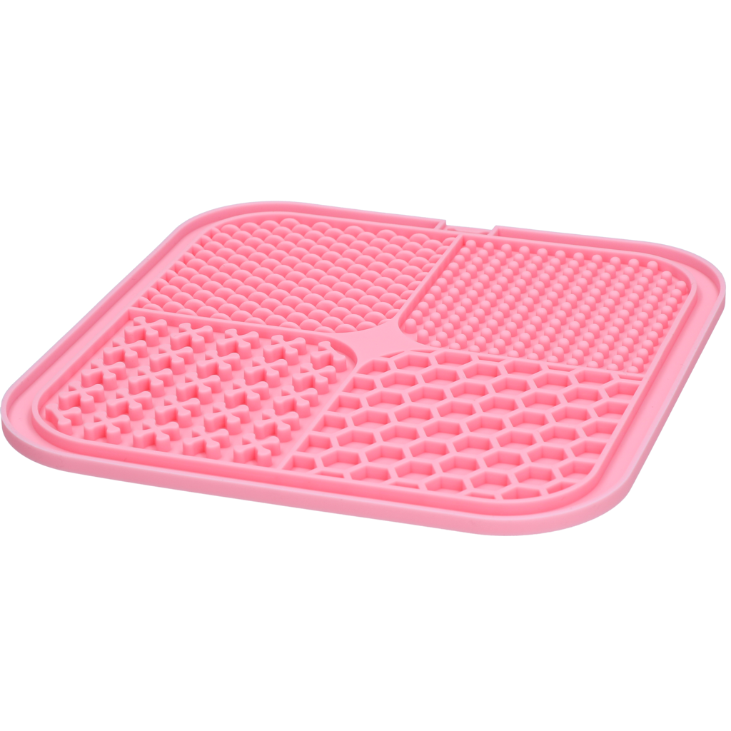 Eat Slow Live Longer Lick Mat Quad Rosa