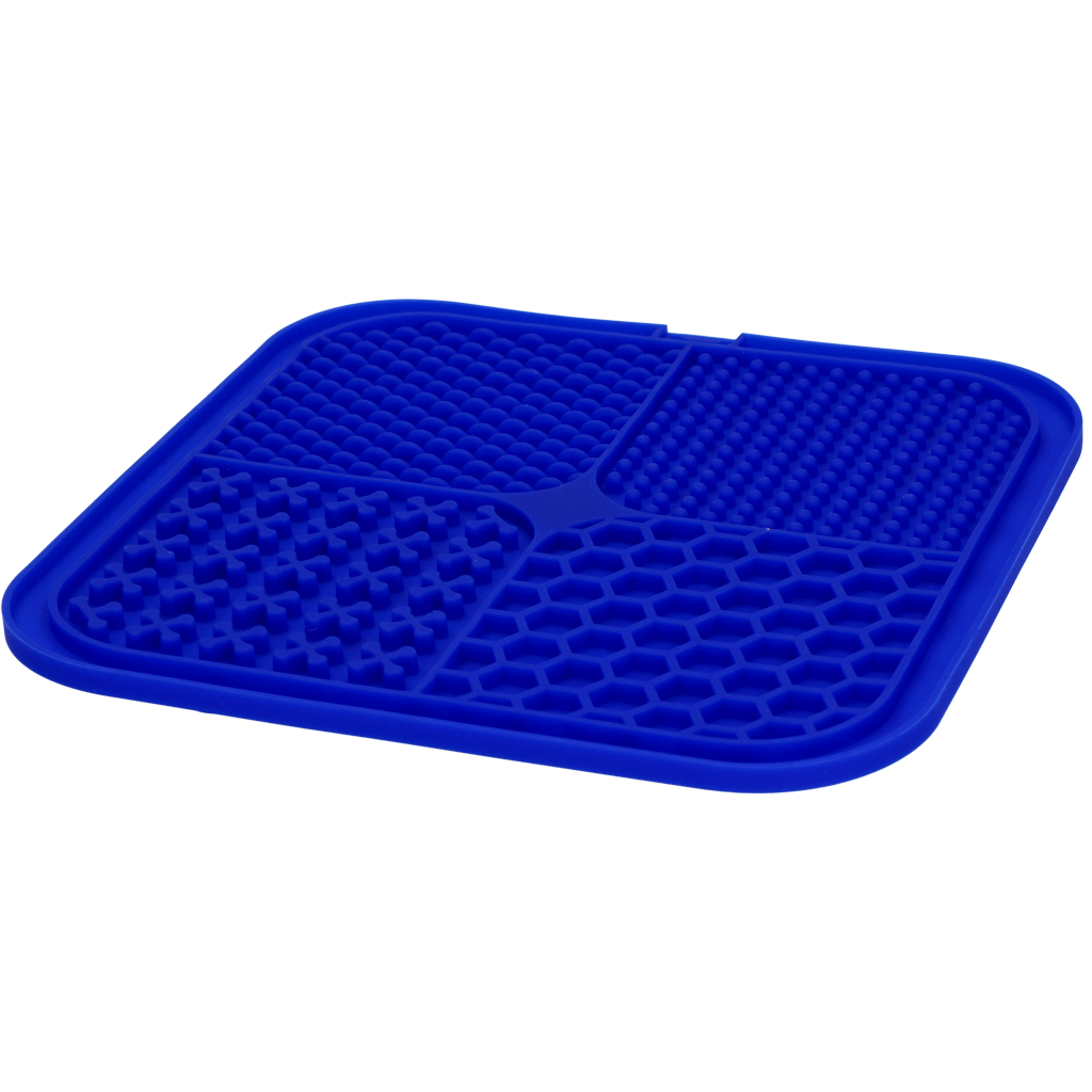 Eat Slow Live Longer Lick Mat Quad Blau
