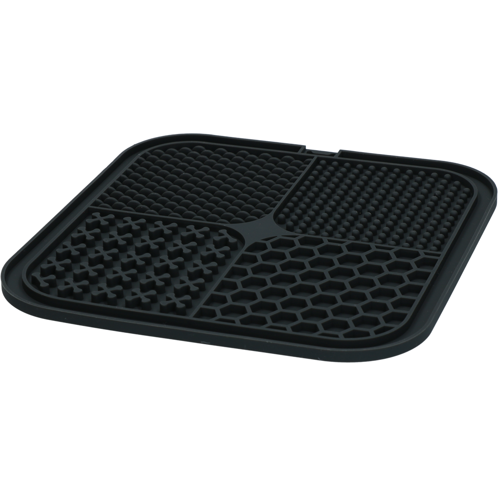 Eat Slow Live Longer Lick Mat Quad Grau