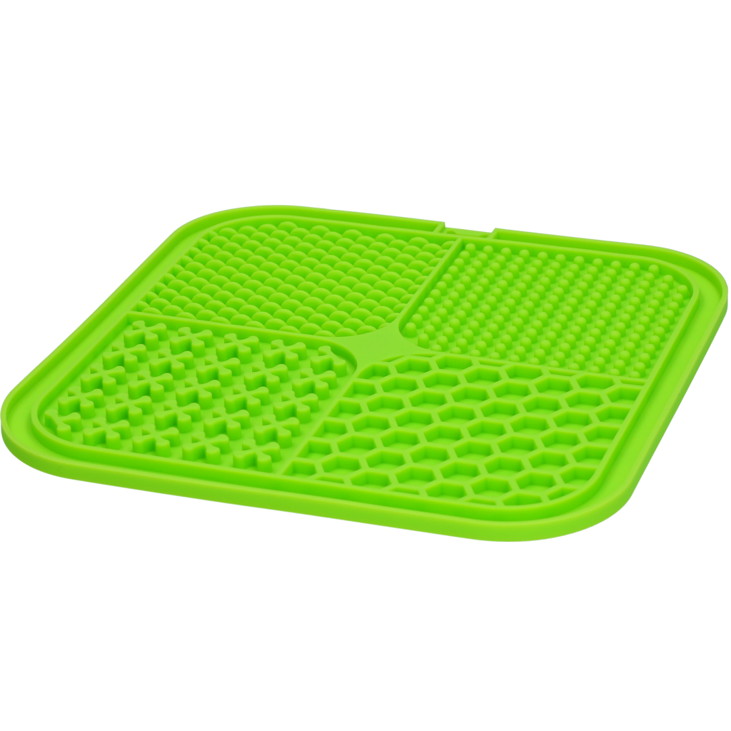 Eat Slow Live Longer Lick Mat Quad Grün