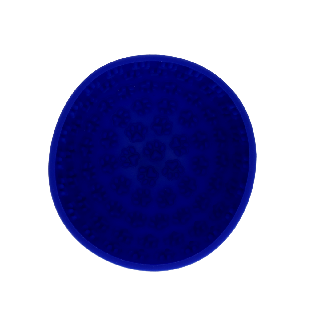 Eat Slow Live Longer Lick Mat Wobble Bowl Blau