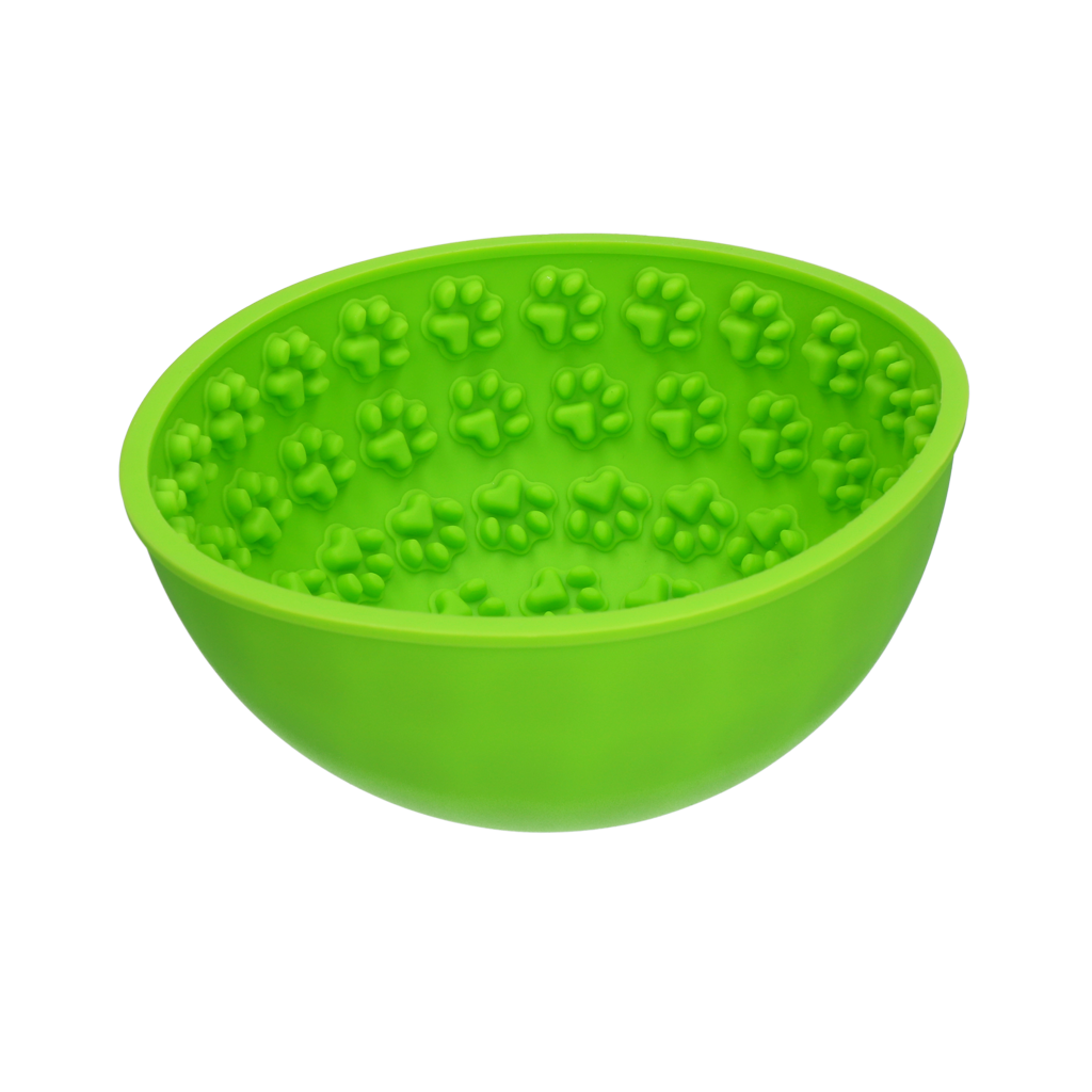 Eat Slow Live Longer Lick Mat Wobble Bowl Grün