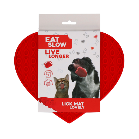 Eat Slow Live Longer Lick Mat Lovely Heart Rot