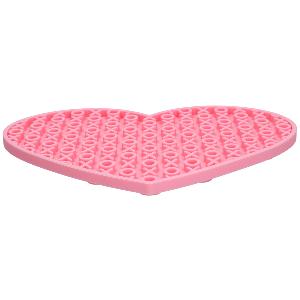 Eat Slow Live Longer Lick Mat Lovely Heart Rosa