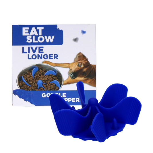 Eat Slow Live Longer Gobble Stopper Blau M