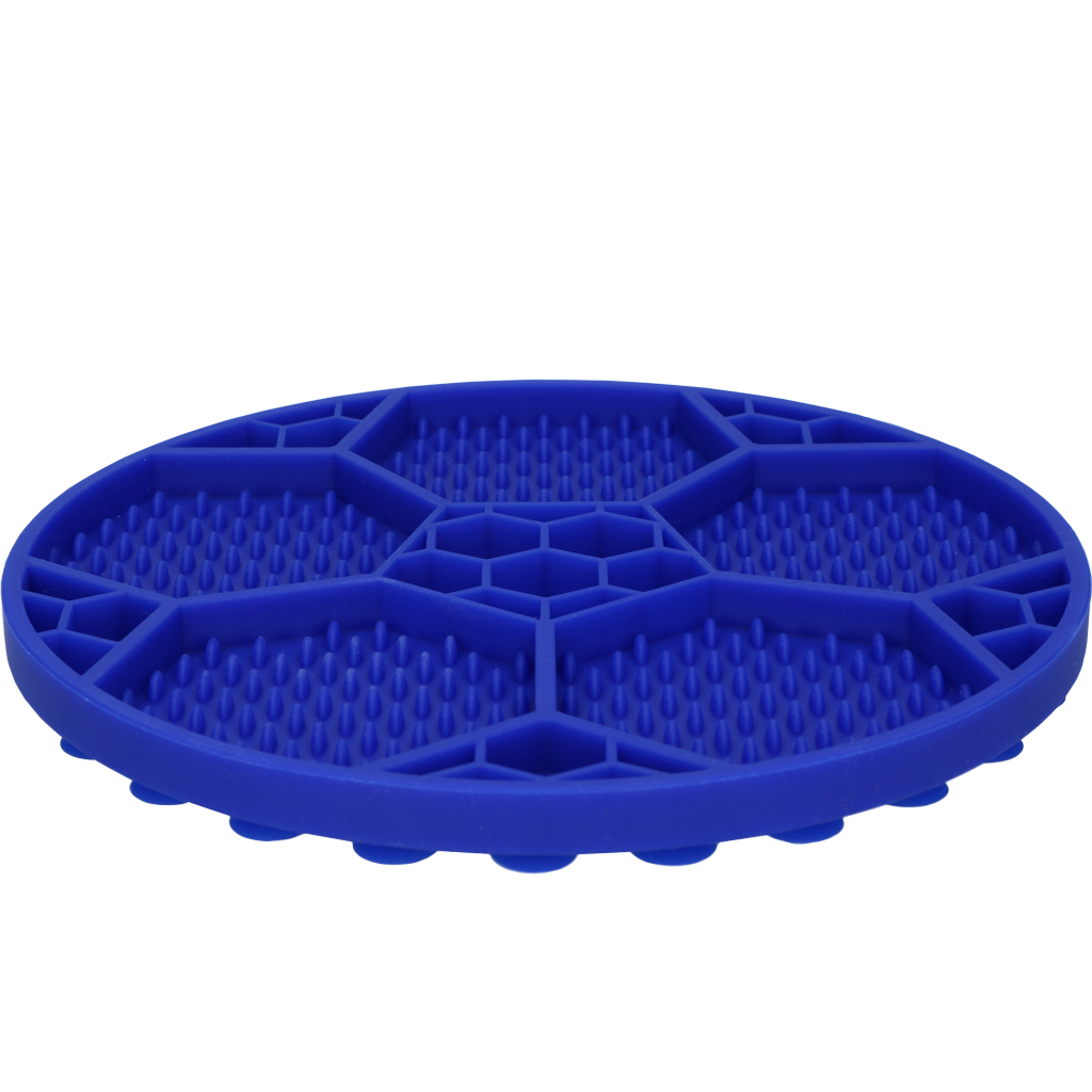 Eat Slow Live Longer Lick Mat Soccer Ball Blau