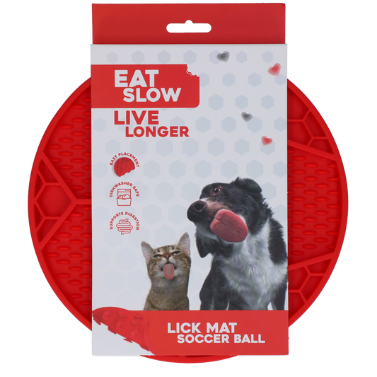 Eat Slow Live Longer Lick Mat Soccer Ball Rot