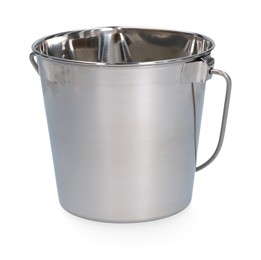 Edelstahleimer mit flachem Rand 1,89 l