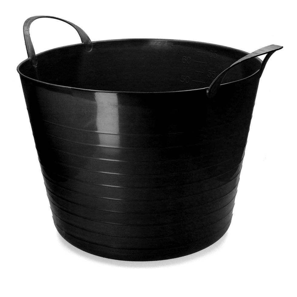 vPlast Eimer V-Trug Flexi 65 l Schwarz