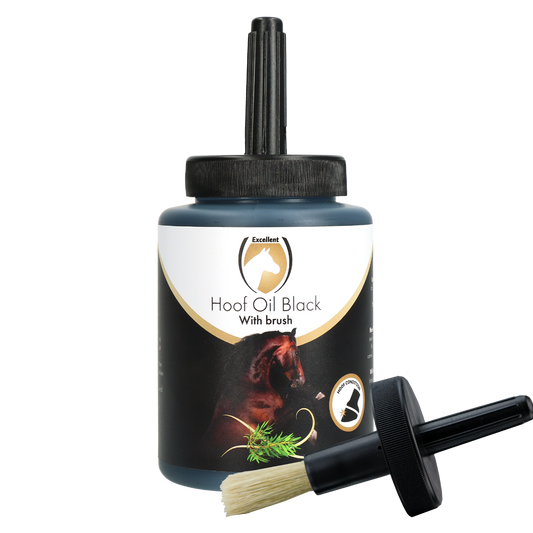 Excellent Horse Hoof Oil Black (with brush) 500 ml