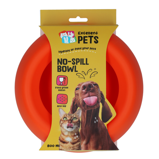 Excellent Pets No-Spill Bowl 800ml Orange M
