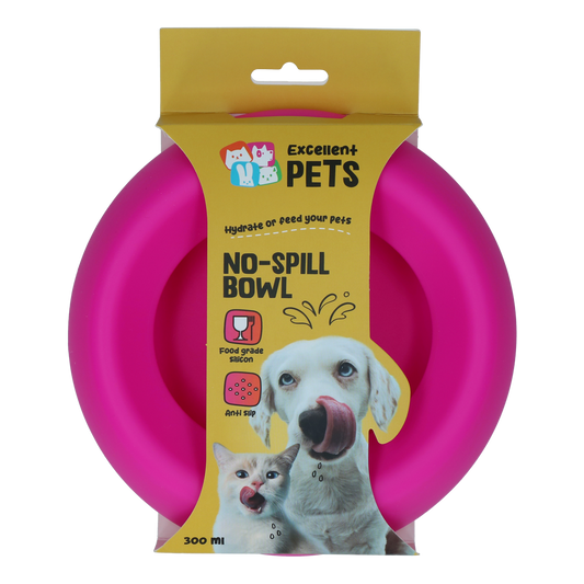 Excellent Pets No-Spill Bowl 300ml Rosa S