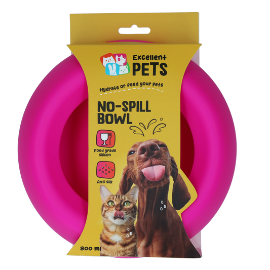 Excellent Pets No-Spill Bowl 800ml Rosa M