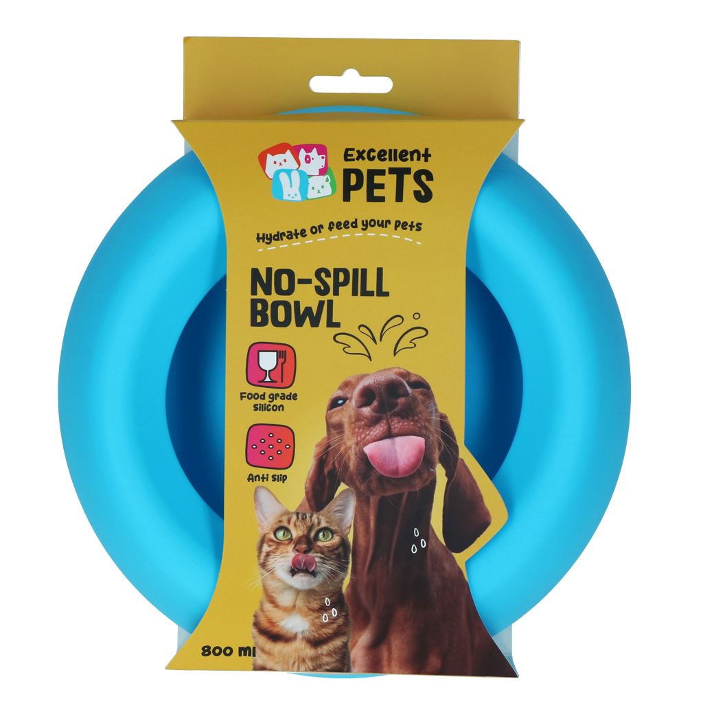 Excellent Pets No-Spill Bowl 800ml Blau M