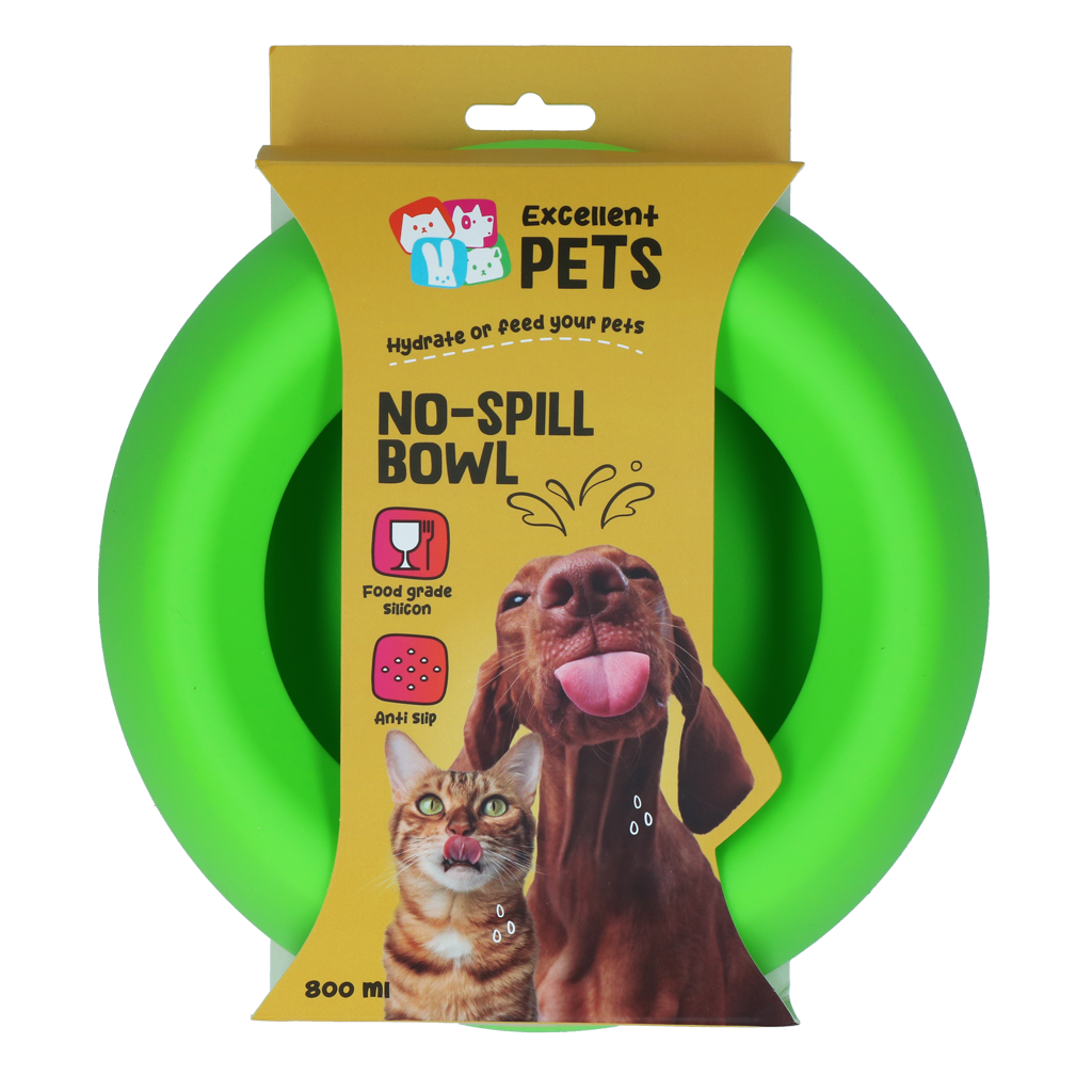 Excellent Pets No-Spill Bowl 800ml Grün M