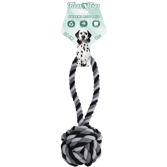 Floss Toss Dental Rope Exteme Tug and Ball - 60 cm