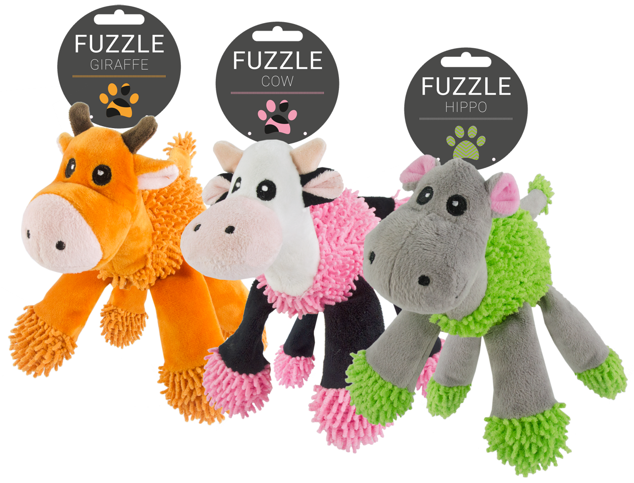 Fuzzle mit 5 Quietschern Nilpferd