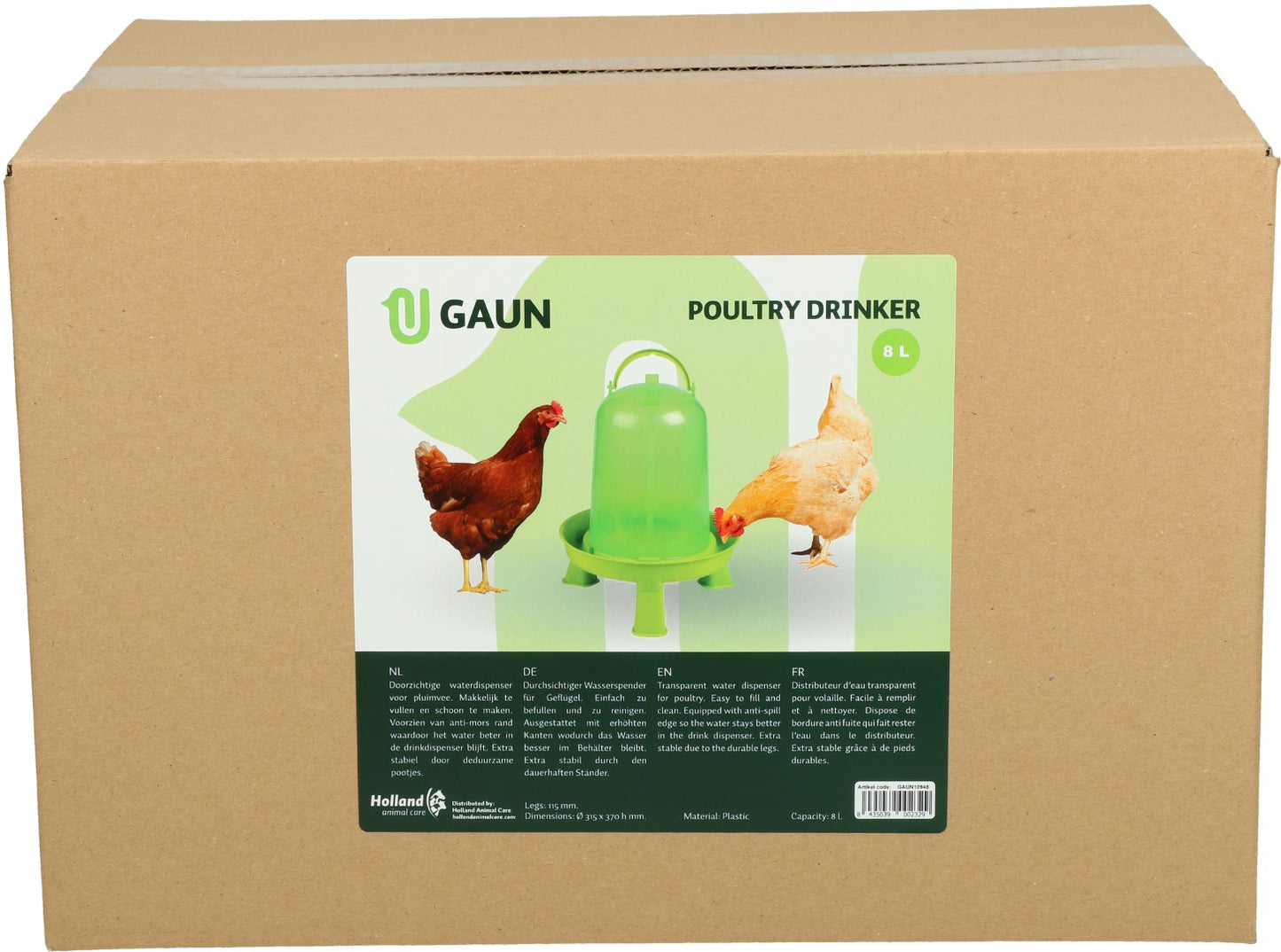 Gaun Geflügel Tränke mit Ständer Limonengrün 8 l