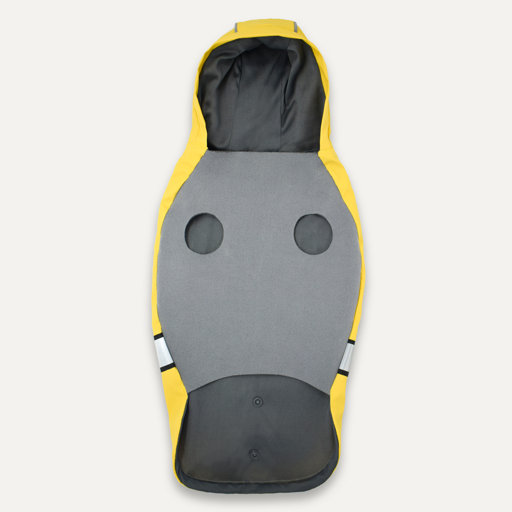 Goo-eez Reflective Hooded Raincoat XS Gelb/Grau