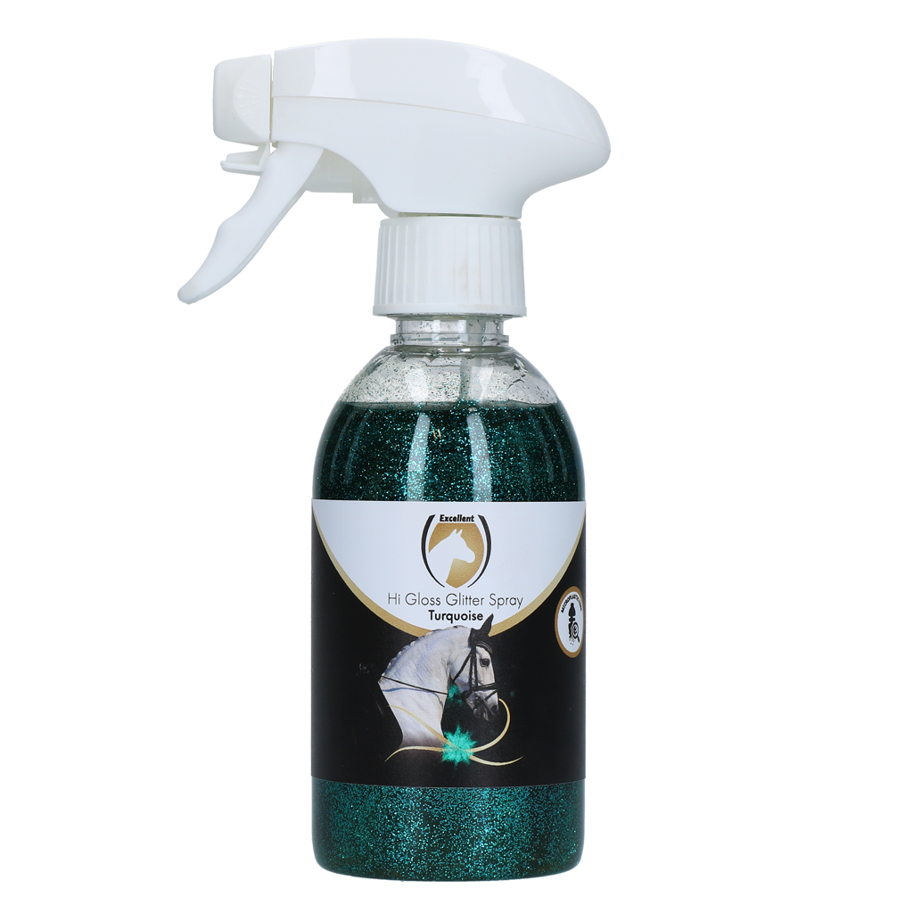 Excellent Horse Hi Gloss Glitter Spray Turquoise 250 ml