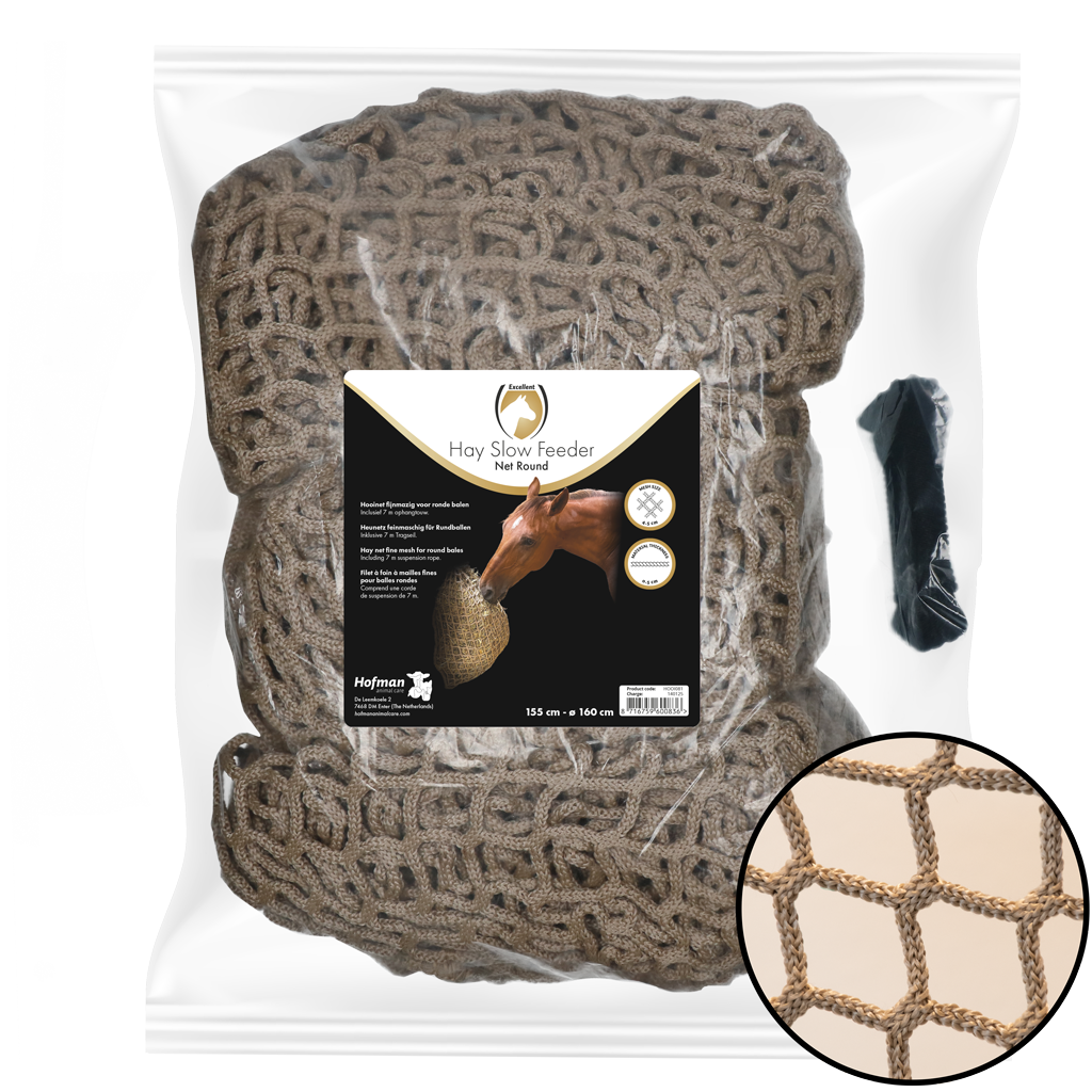 Hay Slow Feeder Net Rundballen