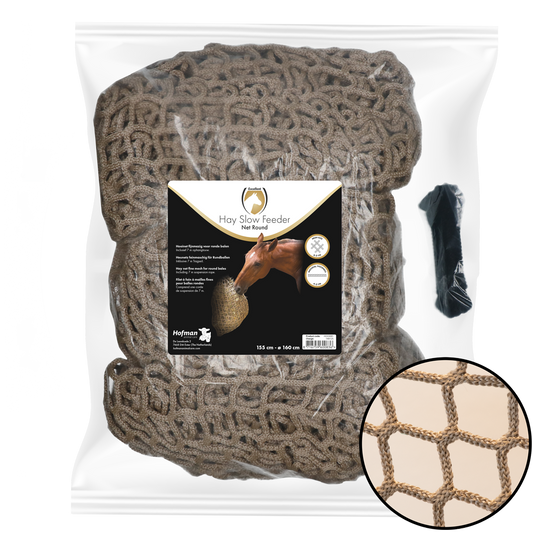 Hay Slow Feeder Net Rundballen