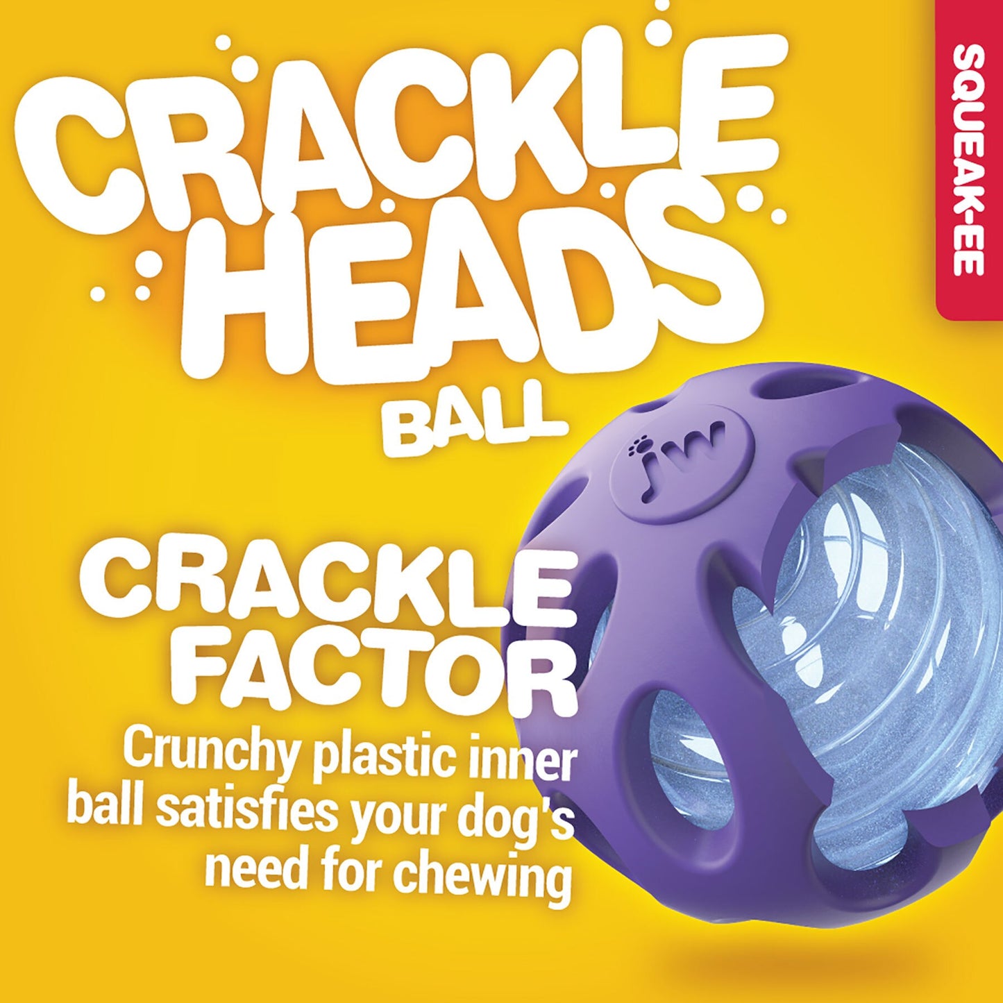 JW Crackle Heads Ball L - 10 cm
