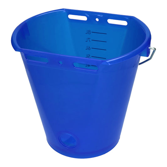 Kälbereimer weiß transparent 2-seitig flach Transparant blauw