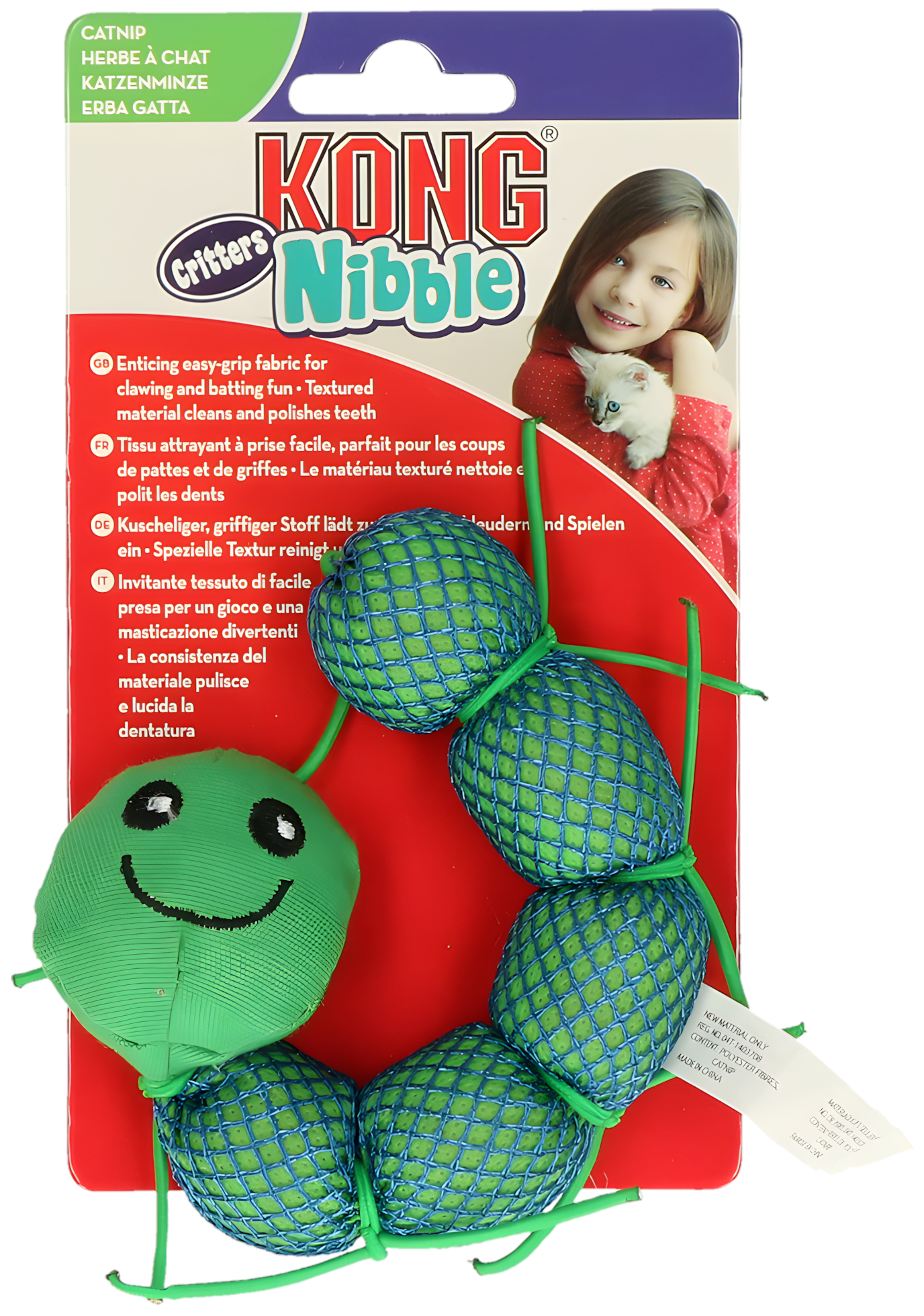KONG Nibble Critters Catnipillar Assorted by Hoffreund