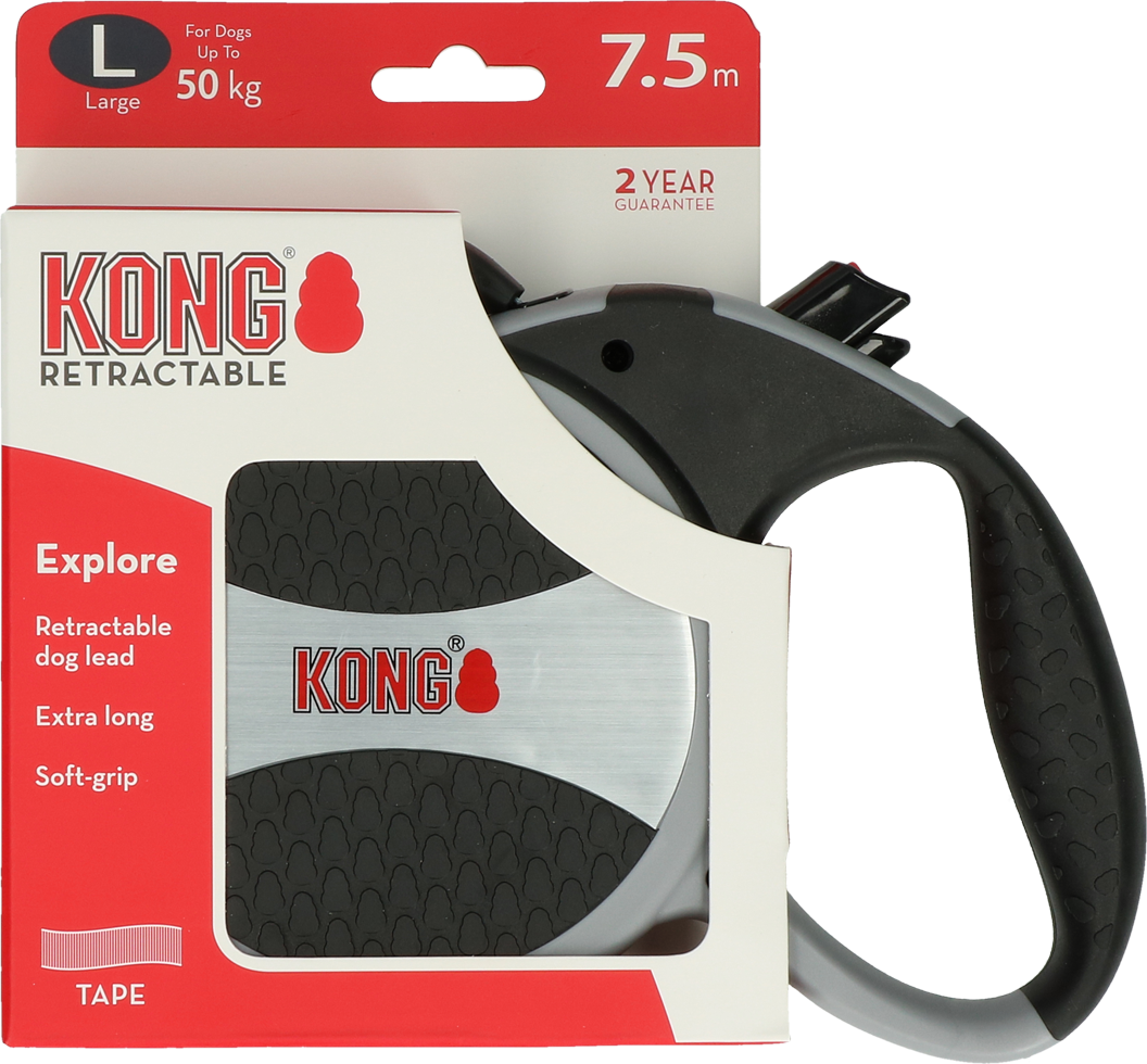 KONG Retractable Leash - Explore Grau L