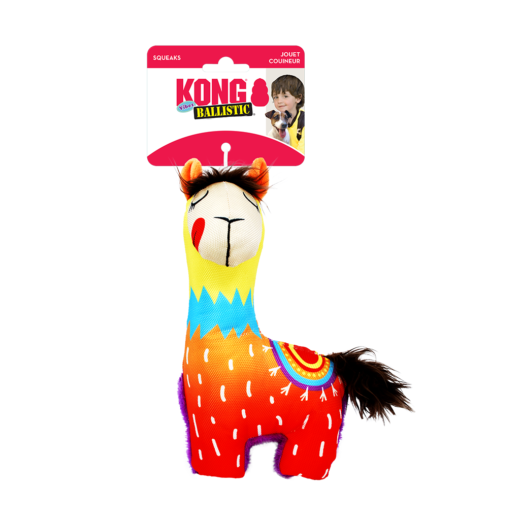 KONG Ballistic Vibez Llamas S/M Assorti