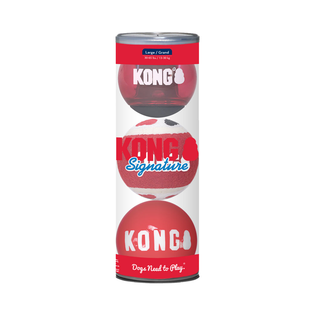 KONG Signature Balls 3-Pack L