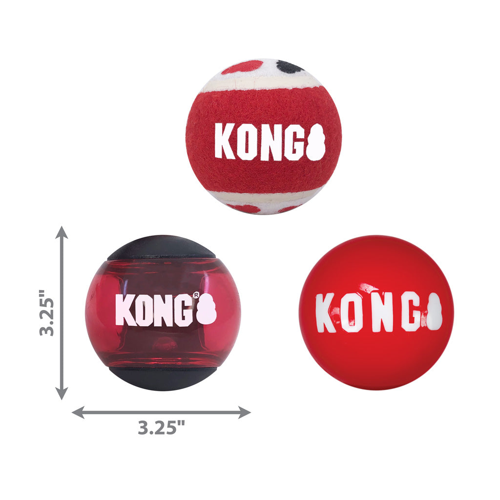 KONG Signature Balls 3-Pack L