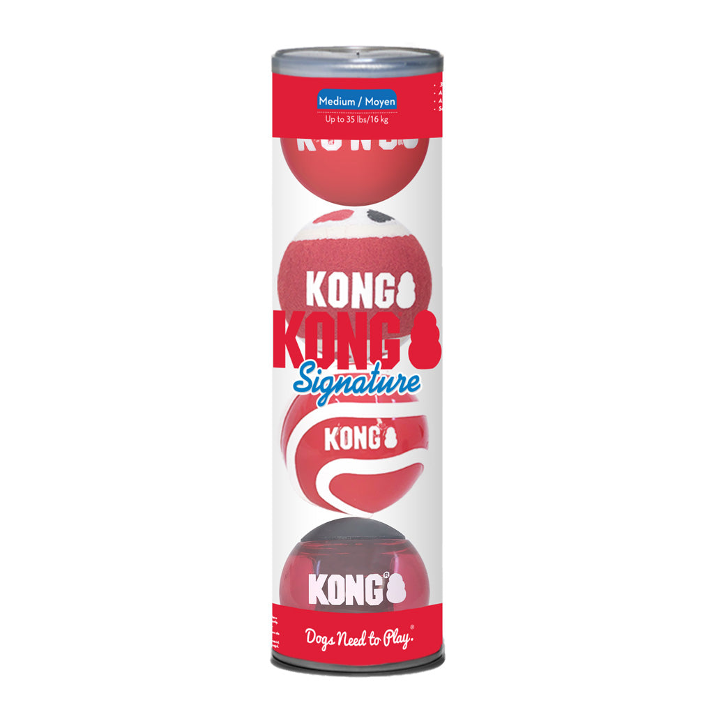 KONG Signature Balls 4-Pack M