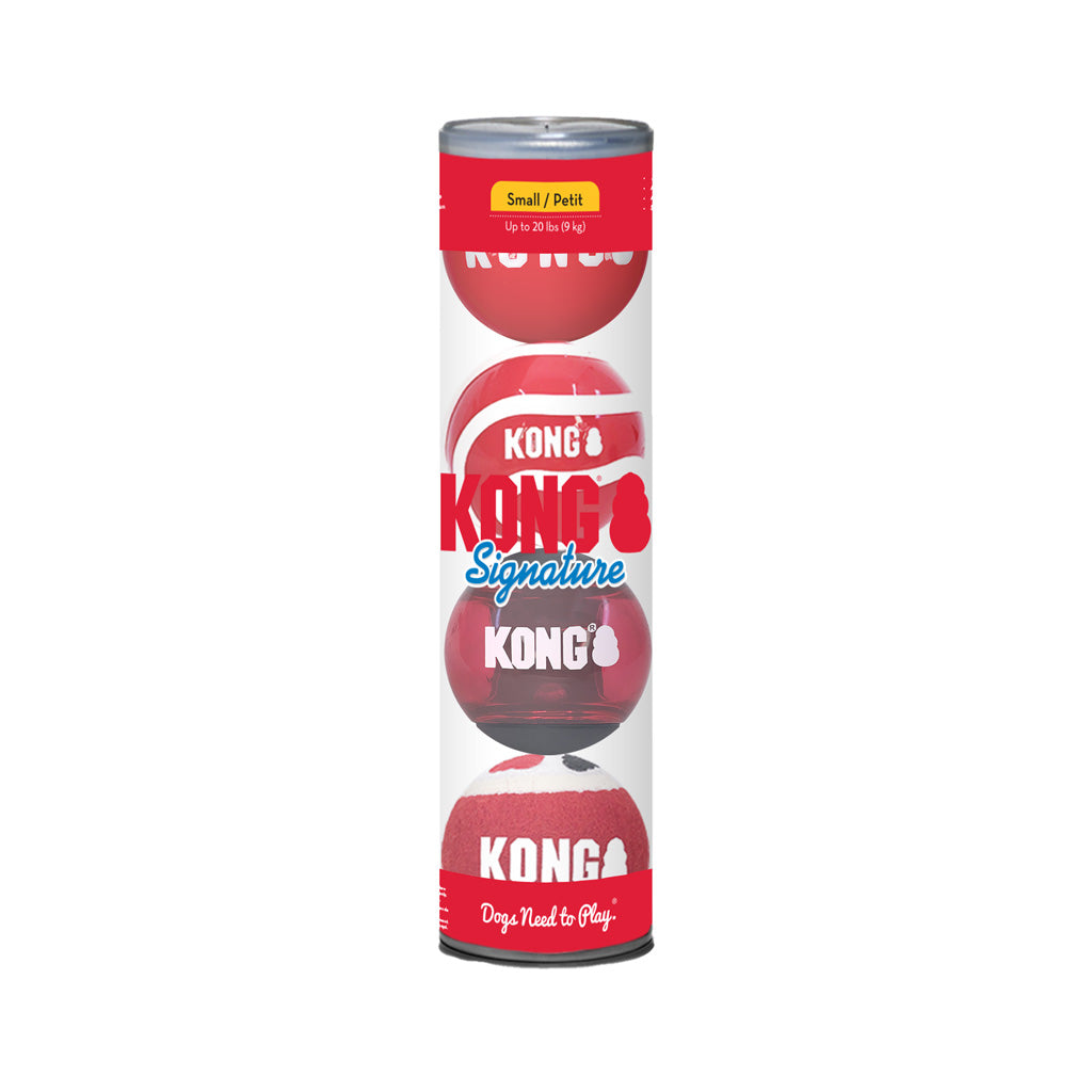 KONG Signature Balls 4-Pack S