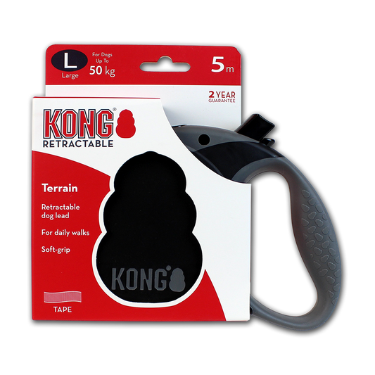 KONG Retractable Leash - Terrain Schwarz L