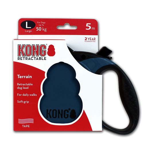 KONG Retractable Leash - Terrain Blau L