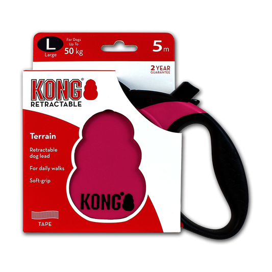 KONG Retractable Leash - Terrain Rosa L
