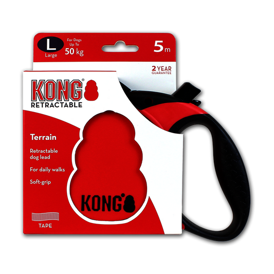 KONG Retractable Leash - Terrain Rot L