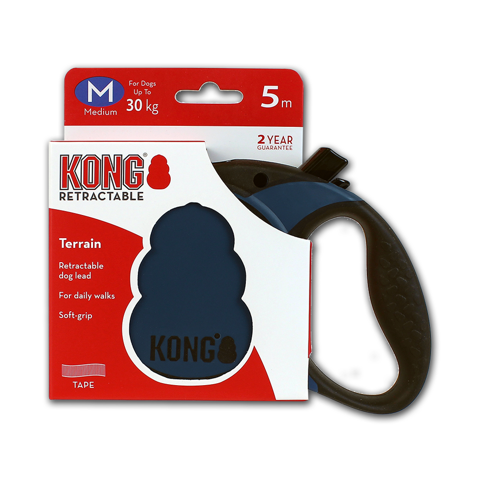 KONG Retractable Leash - Terrain Blau M