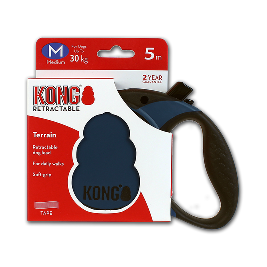 KONG Retractable Leash - Terrain Blau M