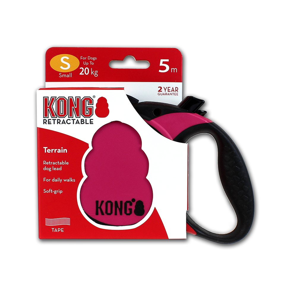 KONG Retractable Leash - Terrain Rosa S