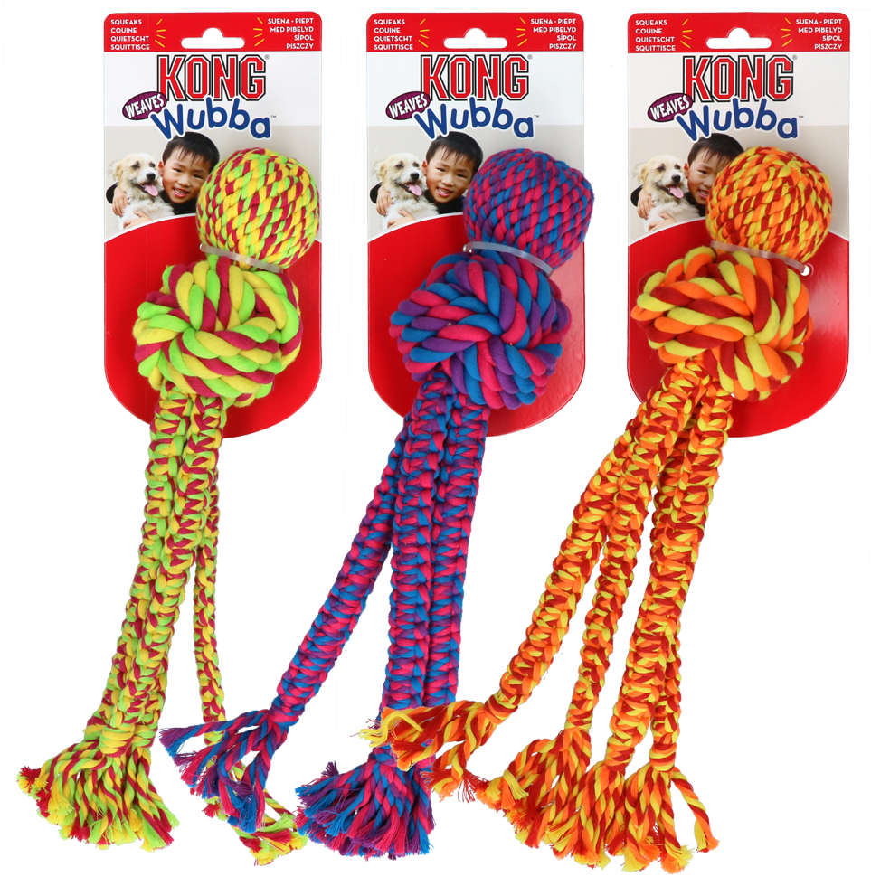 KONG Wubba Weaves mit Seil Assorti L