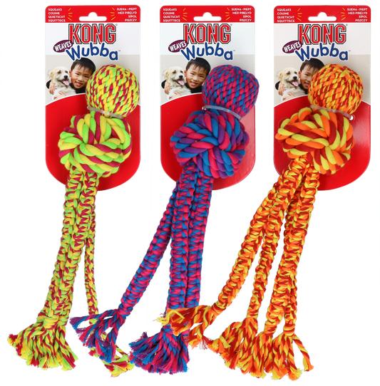 KONG Wubba Weaves mit Seil Assorti L